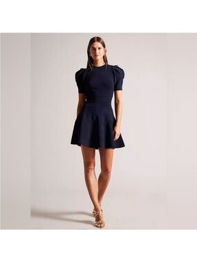 Ted Baker Puff-Sleeve Mini Dress